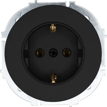 Розетка 1-м OSEN с/з ПБТ чёрный бархат Lezard 743-4288-122B