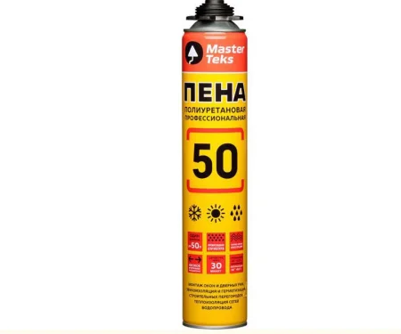Пена полиуретановая MasterTeks 50 ПРО всесезонная 715мл 9413553 9413342  1 12