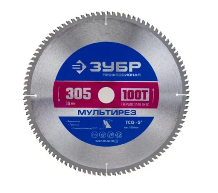 Диск пильный по алюминию Мультирез 305x30 мм 100 зубьев Профессионал ЗУБР 36907-305-30-100_z01 *1