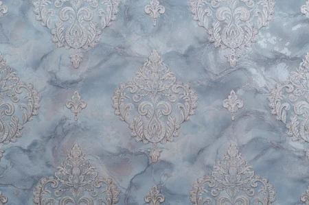 Обои горячего тиснения Артекс 10,05х1,06м Кружево/декор голубой 11144-04 *1/6