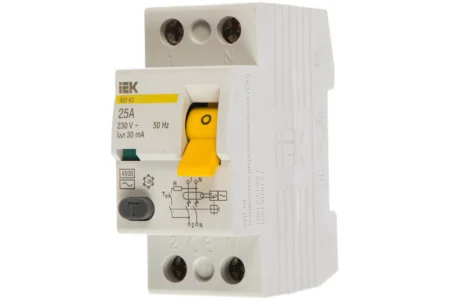 Устройство защитного отключения (УЗО) 2п 25А 30мА тип AC ВД1-63 MDV10-2-025-030 IEK