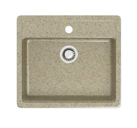 Мойка иск. камень песочная глянцевая "Джеки" 570х505х200мм Granit Z9Q5 (Bergg) *1
