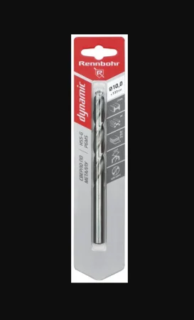 Сверло по металлу ЦХ,10,0х133мм HSS-G сталь Р6М5 DYNAMIC CARD Rennbohr 675100 *1/6