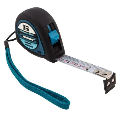 Рулетка  Ergonomisch  3м 16мм магнитный обрезиненный зацеп Gross 31101  1