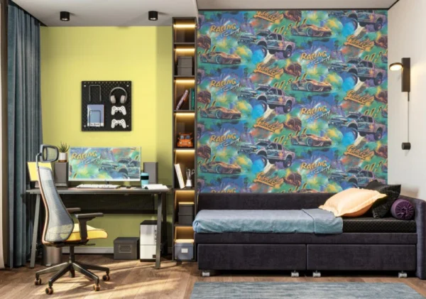 Обои компакт-винил Racing Team HC72349-36 1,06х10м автомобили разноцветные