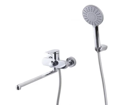 Смеситель для ванны одноручный с длинным изливом D&K Bayern.Furth DA1523301 хром