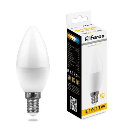 Лампа светодиодная LB-770 Свеча E14 11W 175-265V 2700K 25941 (Feron) *1