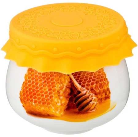 Баночка С Силиконовой Крышкой "Соты" 180 Мл (Кор=72Шт.)
