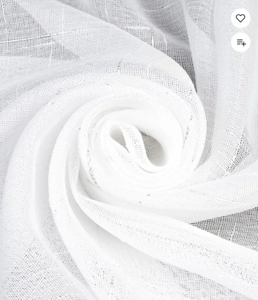 Тюль Лён 300х260см с утяжелителем белый с серебром *1