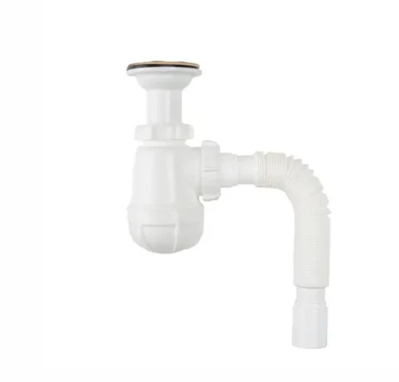 Сифон бутылочный 1 1/4х40 с гофрой 40х50 удлин. горловина S2010 (Aquant) *1