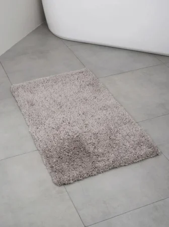 Коврик д/ванной "Fluffy" 100х60см поликоттон серебристый FOR-COTTON-FLF-60-100SL (Fora) *1