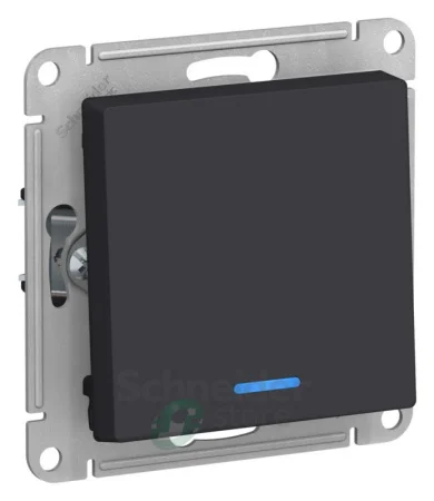 Механизм выключателя 1-кл. СП AtlasDesign 10А IP20 (сх. 1а) 10AX с подсветкой карбон SchE ATN001013