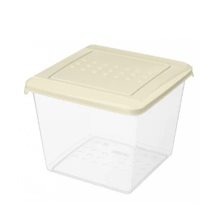Контейнер для продуктов "Asti" квадратный 1,0л (светло-бежевый)