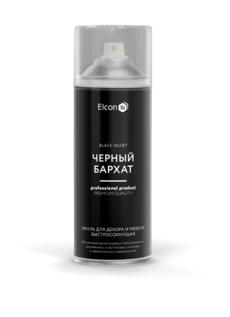 Эмаль аэрозольная Elcon черный бархат 520мл