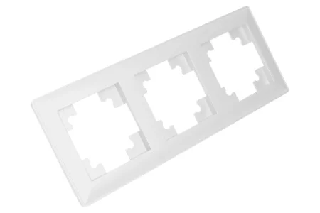 Рамка 3-м "Катрин" пластик белый PFR00-7003-01 Stekker *1