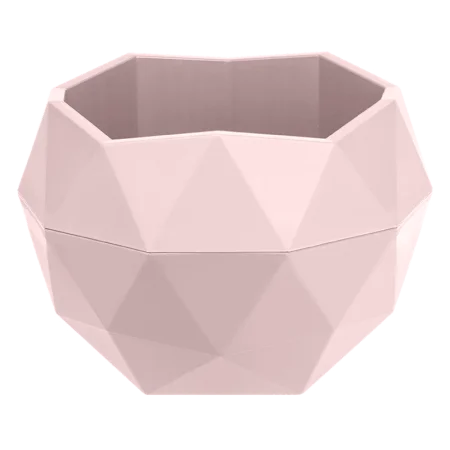 Кашпо д/цветов пласт. "Топаз" 0,45л бежево-розовый КШ-9117 (La Decoro) *1