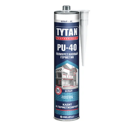 Герметик полиуретановый PU 40 Professional белый 310мл 35780 16791 66244 (Tytan)  12 1440 (-35)