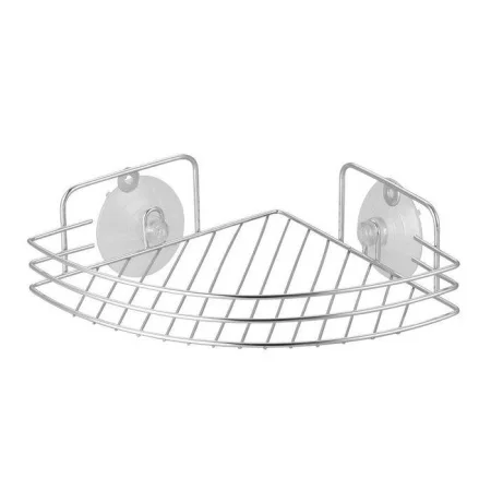 Полка угловая 1-яр 19х19х6см металл, на присосках Рыжий Кот W2672С-1 хром