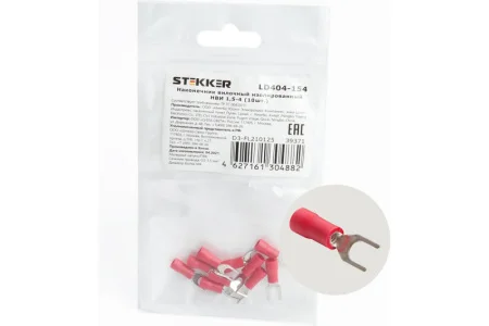 Наконечник вилочный изолированный НВИ 1,5-4 упак 10шт LD404-154 STEKKER *1