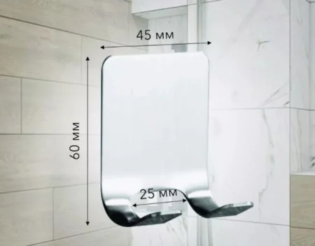 Крючок самоклеящийся DL-H-09SS сатин (Deep Lake) *1