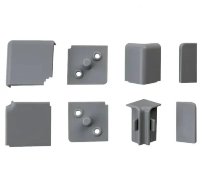 Соединительные элементы для плинтуса Квадро 12х25 (компл.) Кухня серебро матовое