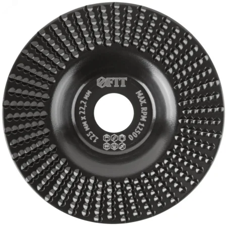 Диск обдирочный по дереву 22,2х125мм плоский, средняя насечка Fit 39528 *1