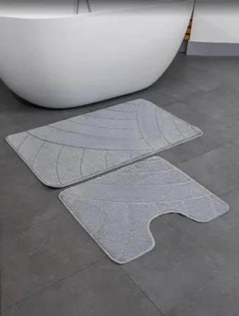 Коврик д/ванной "Gold" 50х80/40х50см СЕРЫЙ МС 2-079 (My Crystal) *1