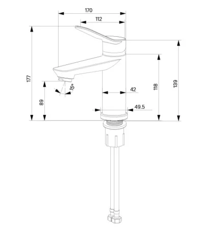 Смеситель для раковины одноручный Milardo Enjoy ENJSB00M01