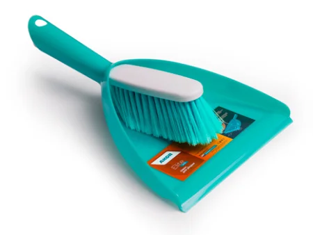 Комплект для уборки "Elite Lazio" щетка-сметка + совок бирюзовый (Акор) 555-813 *1/15
