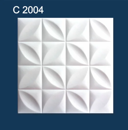 Плита потолочная экструдированная, белая, серия  Декор  С 2004 1уп 2м2  1 18