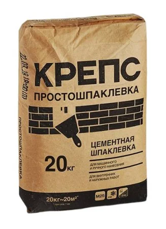 Шпаклевка цементная Крепс Простошпаклевка 20кг белая