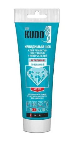 Клей ремонтно-монтажный Невидимый шов, прозрачный KBT-300 Kudo