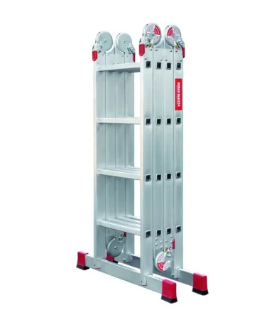 Лестница-трансформер 4 ступени 4 секции ширина 400мм алюминиевая Новая Высота NV 3320 3320404