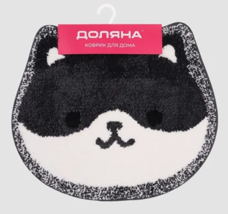 Коврик Kitty 55х64см, ворс 1см, микрофибра, белый 10690973