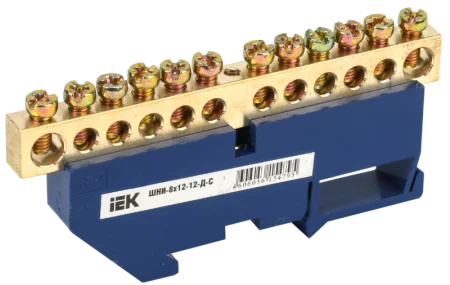 Шина нулевая на DIN-изоляторе ШНИ 8х12-12-Д-С YNN10-812-12D-K07 IEK