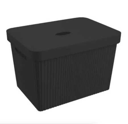 Контейнер Velvet 380х270х249мм 20л с крышкой черный 434249713