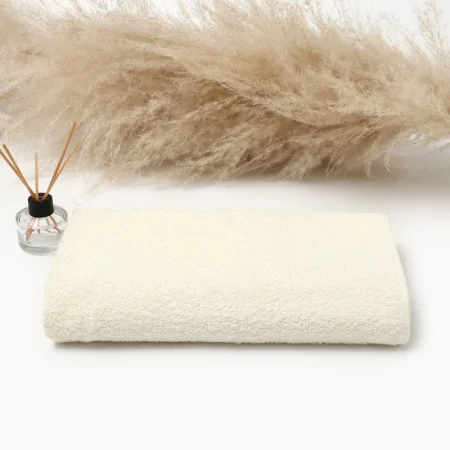 Полотенце махровое Экономь и Я 100*150 см, цв. молочный, 100% хлопок, 350 гр/м2 9272964