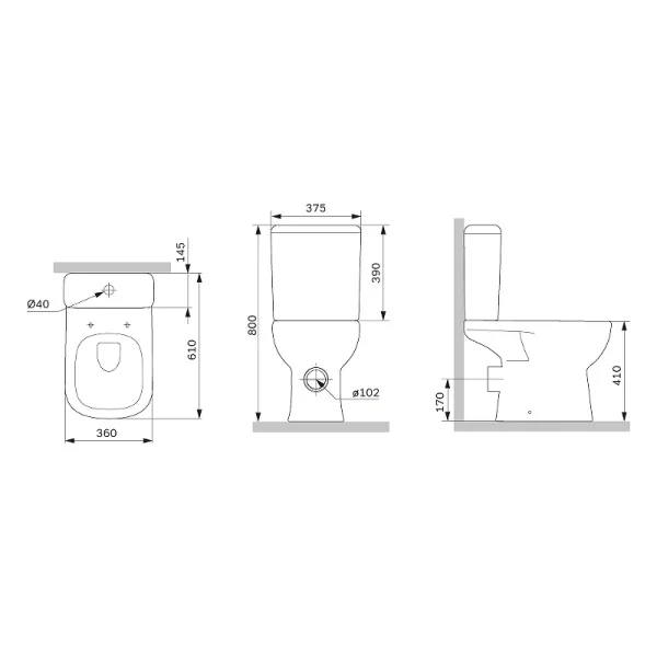 Унитаз-компакт Am.Pm Sunny C85C8601SC 2-реж. сиденье микролифт, арматура