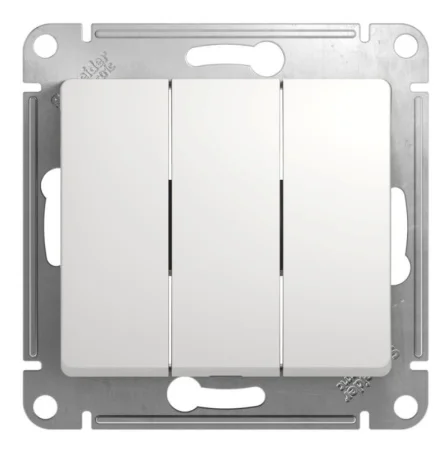 Выключатель 3-кл СП Glossa 10А белый GSL000131 Systeme Electric