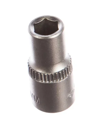 Головка торцевая 6-гранная 1/4 6мм сталь Cr-V Зубр Мастер Flank 27715-06