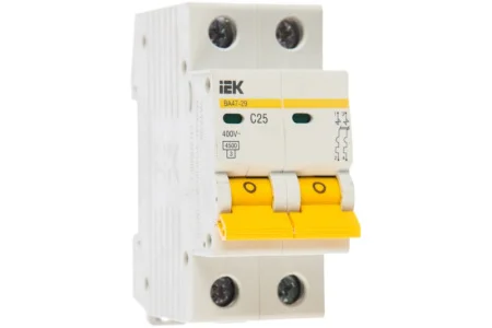 Выключатель автоматический модульный 2п C 25А 4.5кА ВА47-29 IEK MVA20-2-025-C IEK