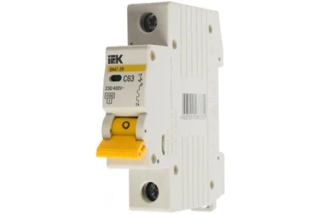 Выключатель автоматический модульный 1п C 63А 4.5кА ВА47-29 MVA20-1-063-C IEK