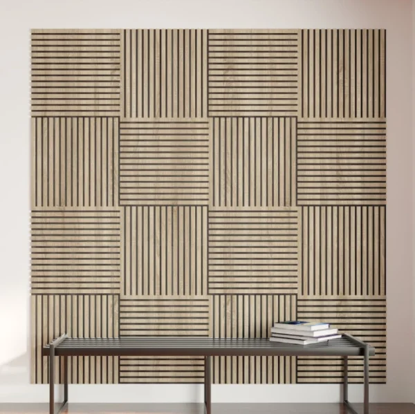 Панель стеновая Акустическая Stella Comfort Standart Дуб Сонома 600х600х9