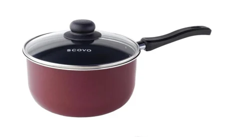 Ковш Scovo Эксперт 1,3л 16см со стеклянной крышкой СЭ-034