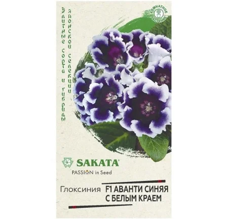 Глоксиния Аванти синяя с белым краем F1 гранул. 5 шт. пробирка (Гавриш) R1517 *1