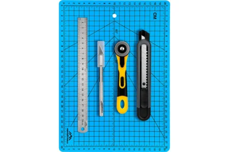 Набор для резки Profi коврик для резки, прецизионный нож, ротационный резак, нож 18мм, линейка, лезв