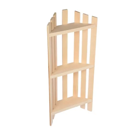 Полка угловая трехъярусная 76х33х11см липа Банные штучки 03325