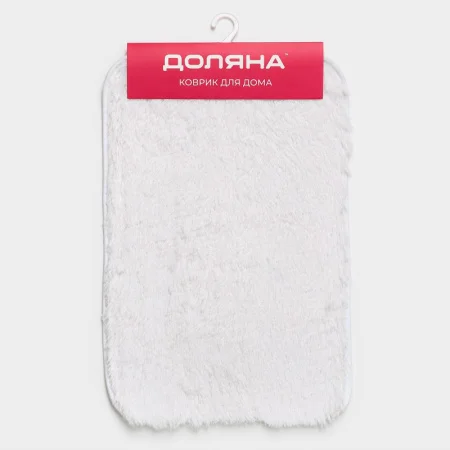 Коврик для ванны прямоугольный 40х60см Пушистик белый 1637067