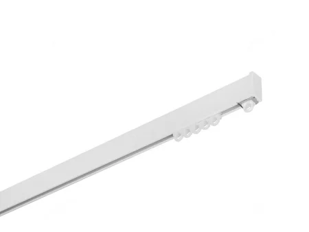 Карниз алюминиевый D-2 Премиум  1 рядный, 3,0м, Белый