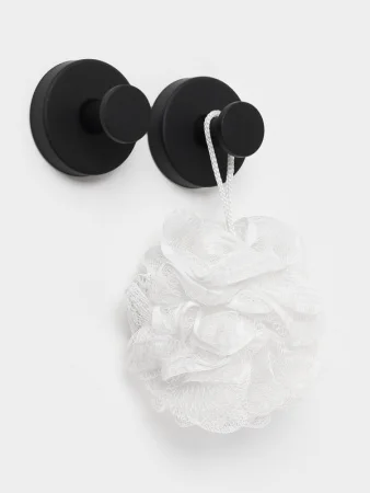 Набор крючков (упак 2 шт) метал. на присоске, цв черный 10881458 (Stölz) *1